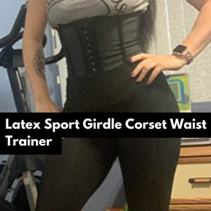 latex sport girdle corset waist trainer