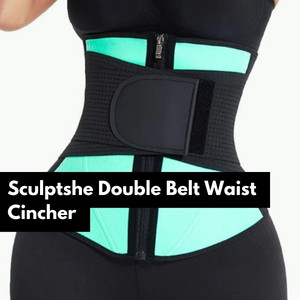 sculptshe double belt waist cincher