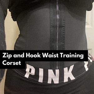 zip and hook waist training corset